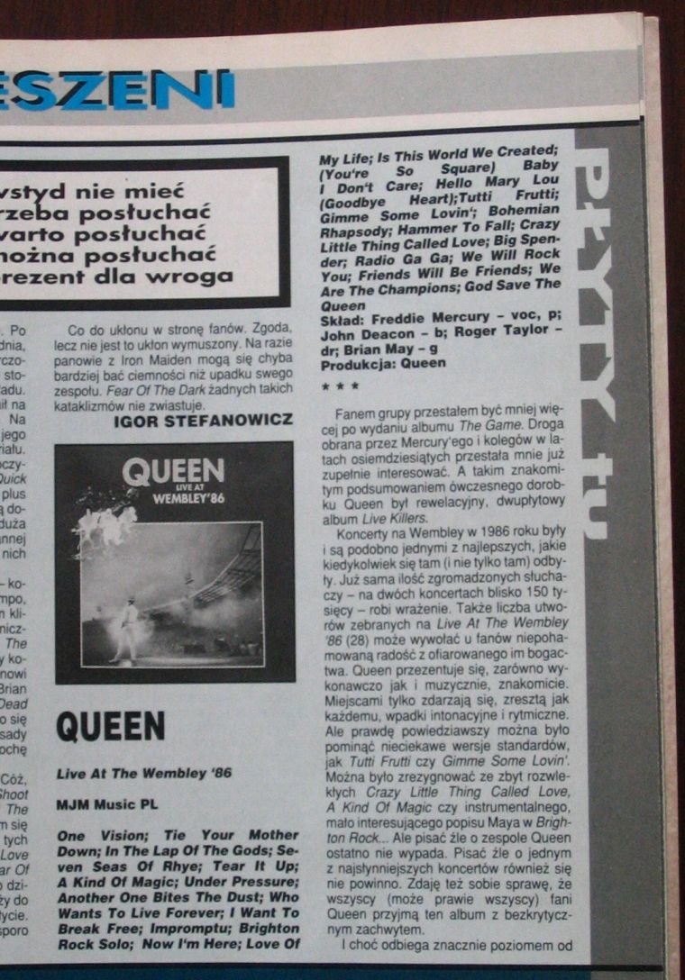 Tylko rock 09/1992 Wembley cz. 1