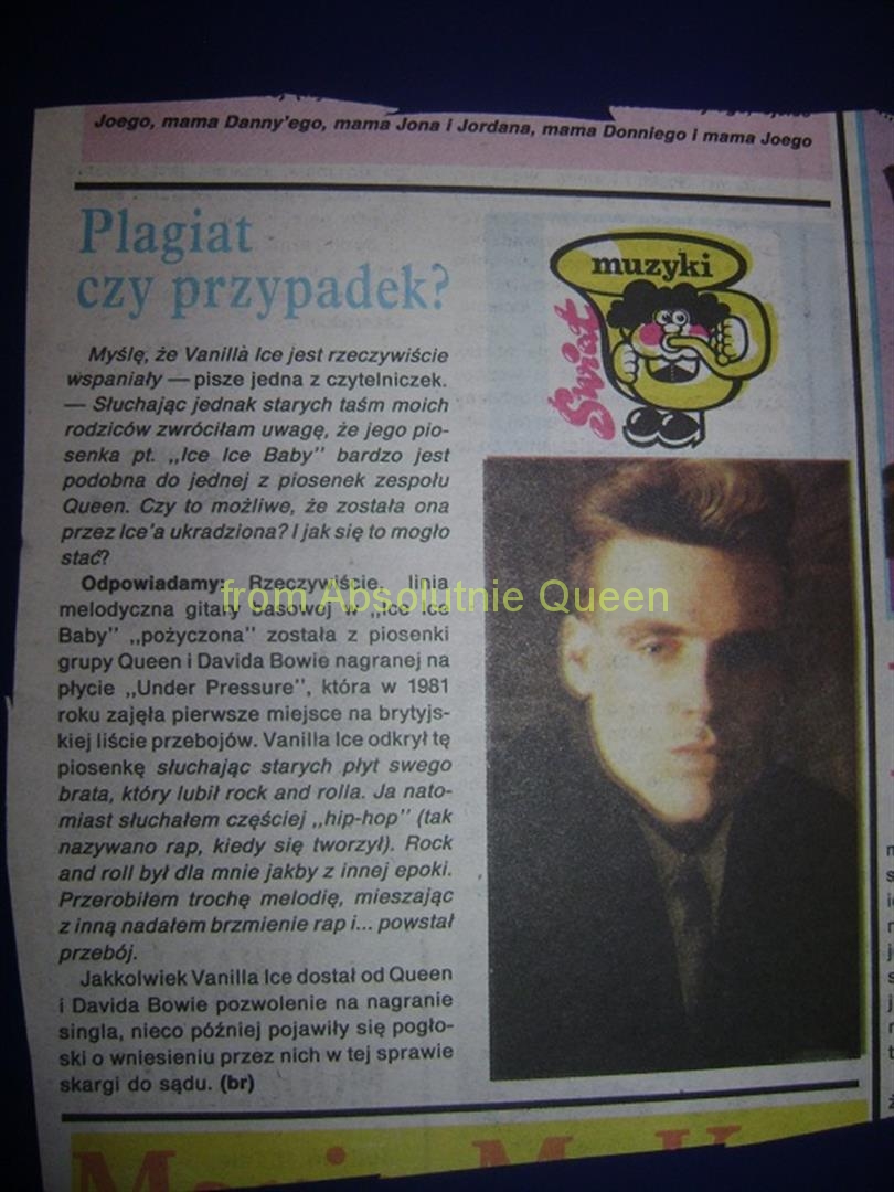 Vannila ice i queen - SWIAT MŁODYCH 1990 R.